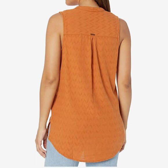 Prana Emery Run Copper Zigzag Sleeveless Tunic Blouse- New With Tags - Picture 2 of 16